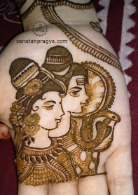 Shiv Parvati Mehandi Design