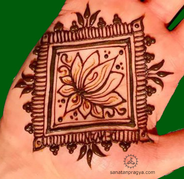 Geometric Pattern Mehandi Design