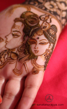 Shiv Parvati Mehandi Design
