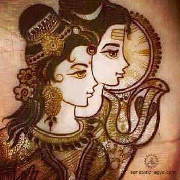 Shiv Parvati Mehandi Design